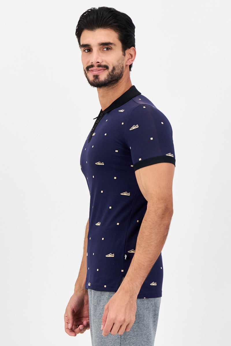 PUMA Men Sportswear Fit Short Sleeve Outdoor Polo Shirt, Navy - Image 2